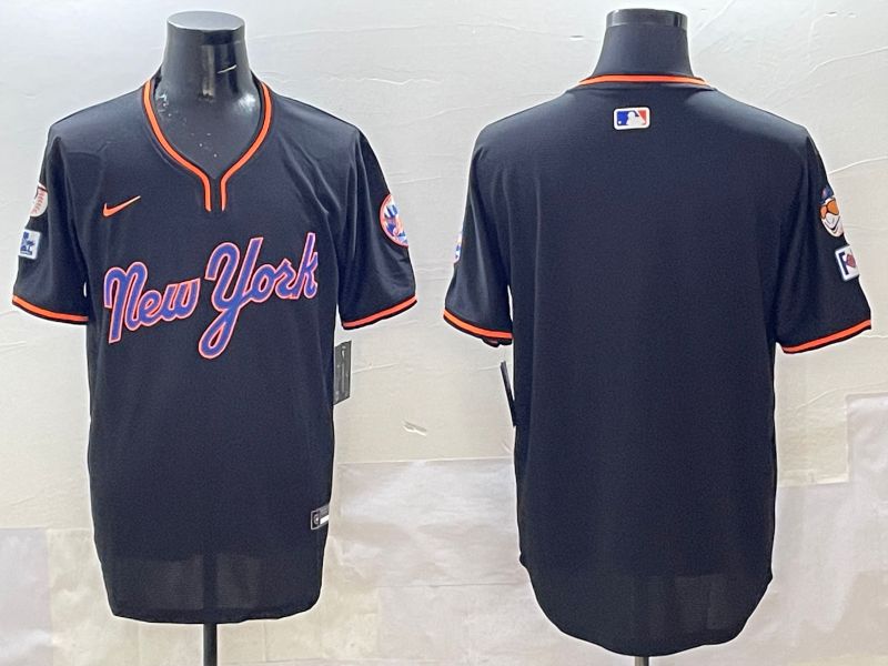 Men New York Mets Blank Black Throwback 2025 Nike MLB Jersey style 5074->new york mets->MLB Jersey